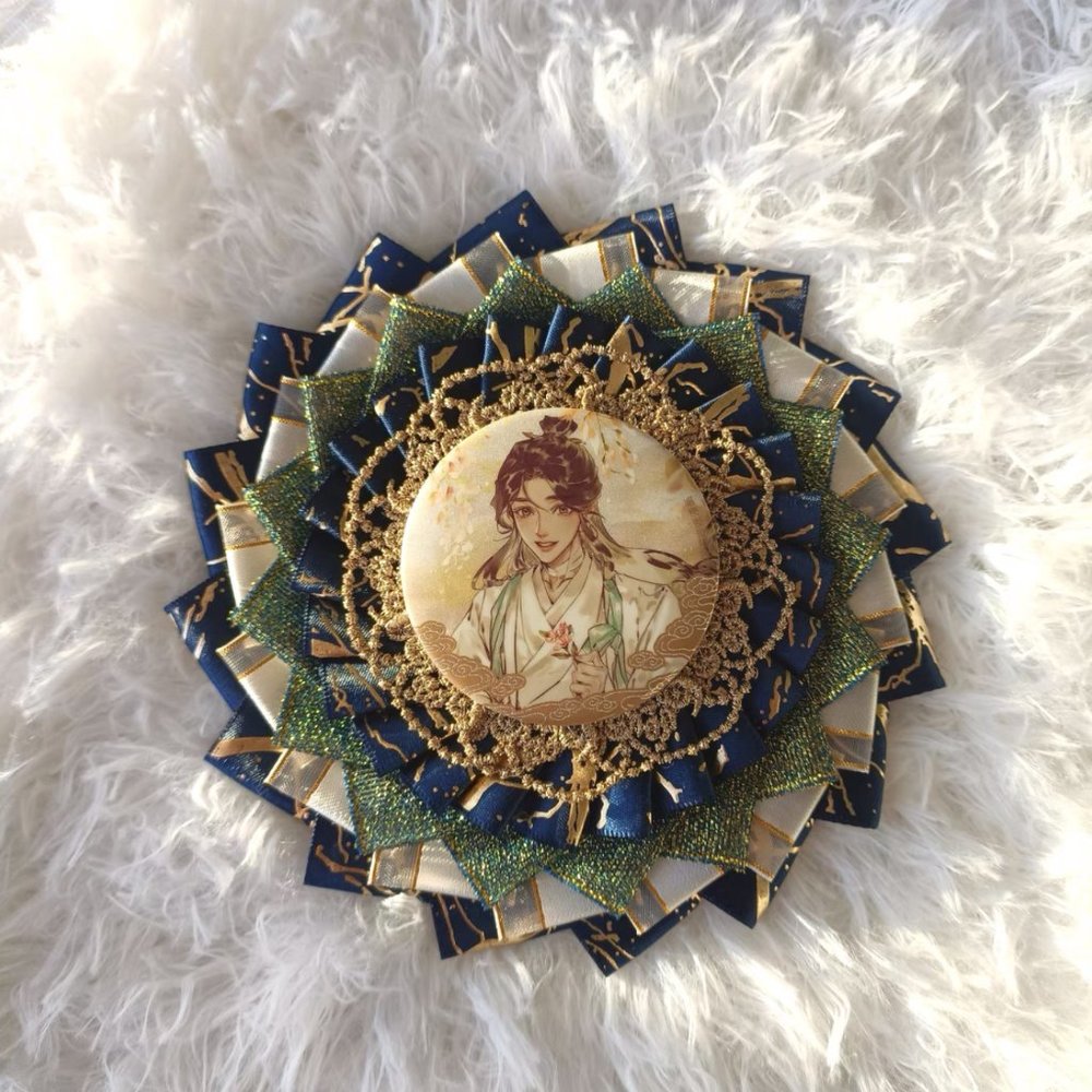 HANDMADE Bag Badge, Ita Bag Silk Ribbon,  Pin Display
